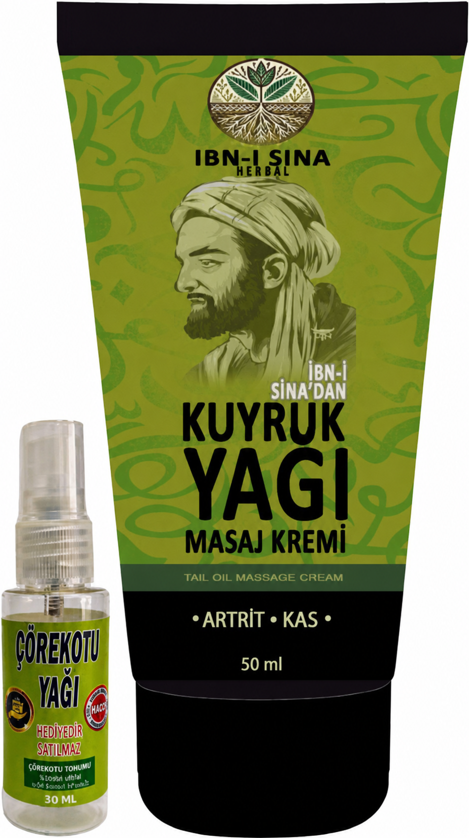 3 Adet Ibn-I Sina Kuyruk Yağı Kremi 50 ml + 1 Adet 30 ml Çörek Otu Yağı