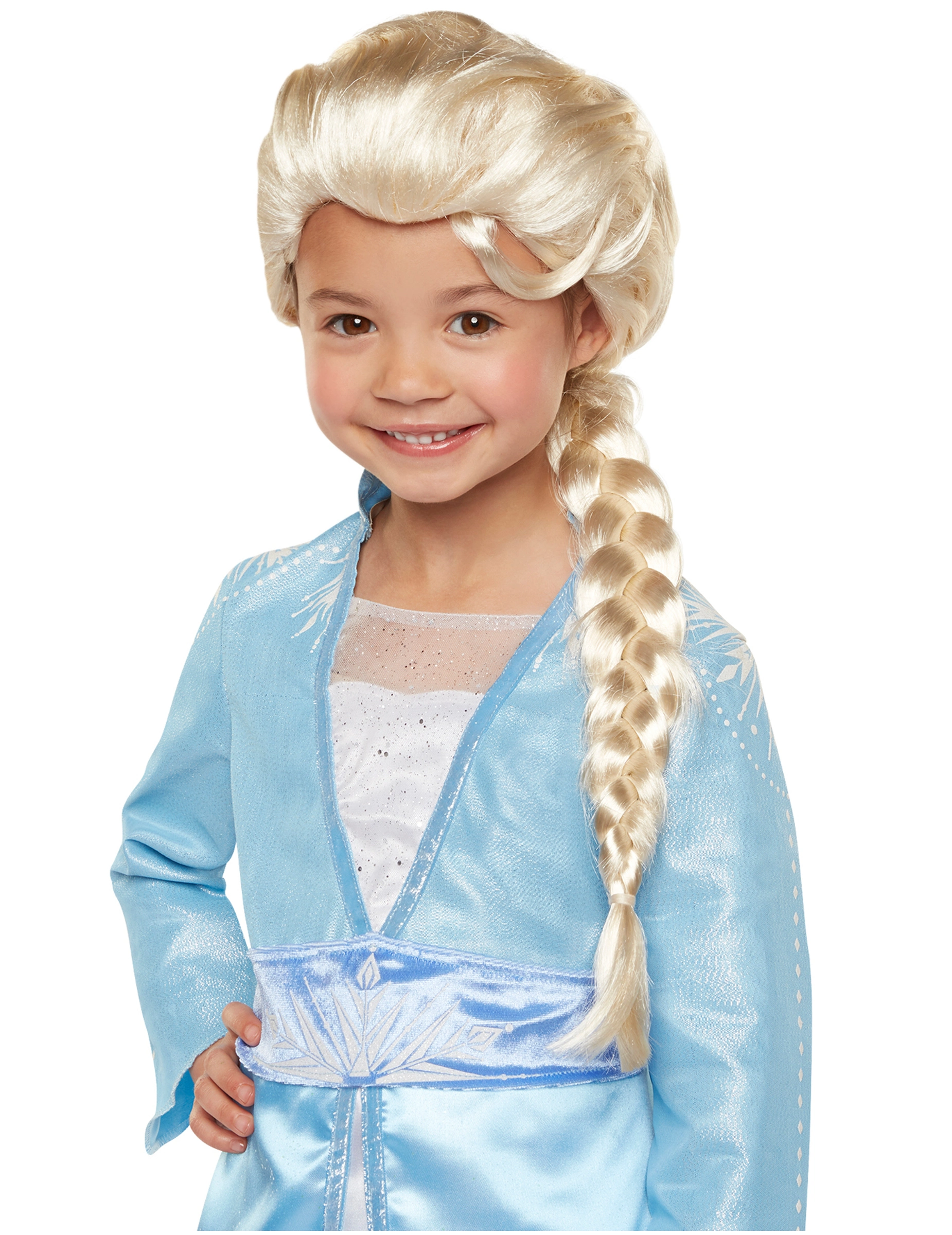 Çocuk Boy Elsa Frozen Peruğu 65-70 cm Altın Sarısı