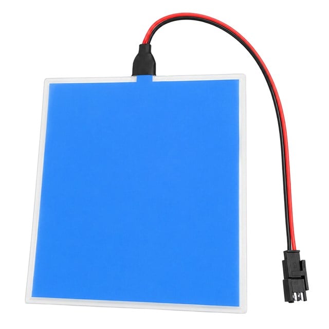 PM-37724 100x100mm Elektrominesans (EL) 3V Led Panel Mavi Aydınlatmalı Esnek Yapı