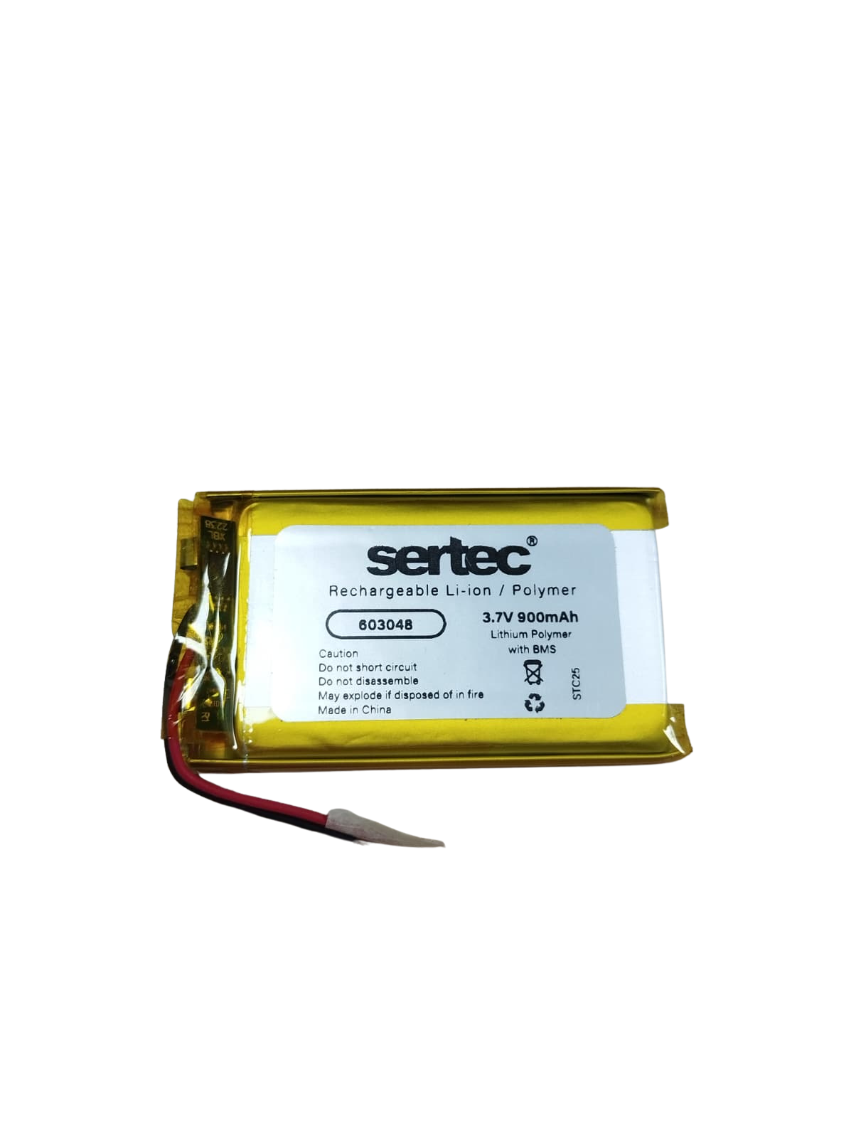 603048 3.7V 900 MAh Li-Polymer Pil (Devreli/1.5A)