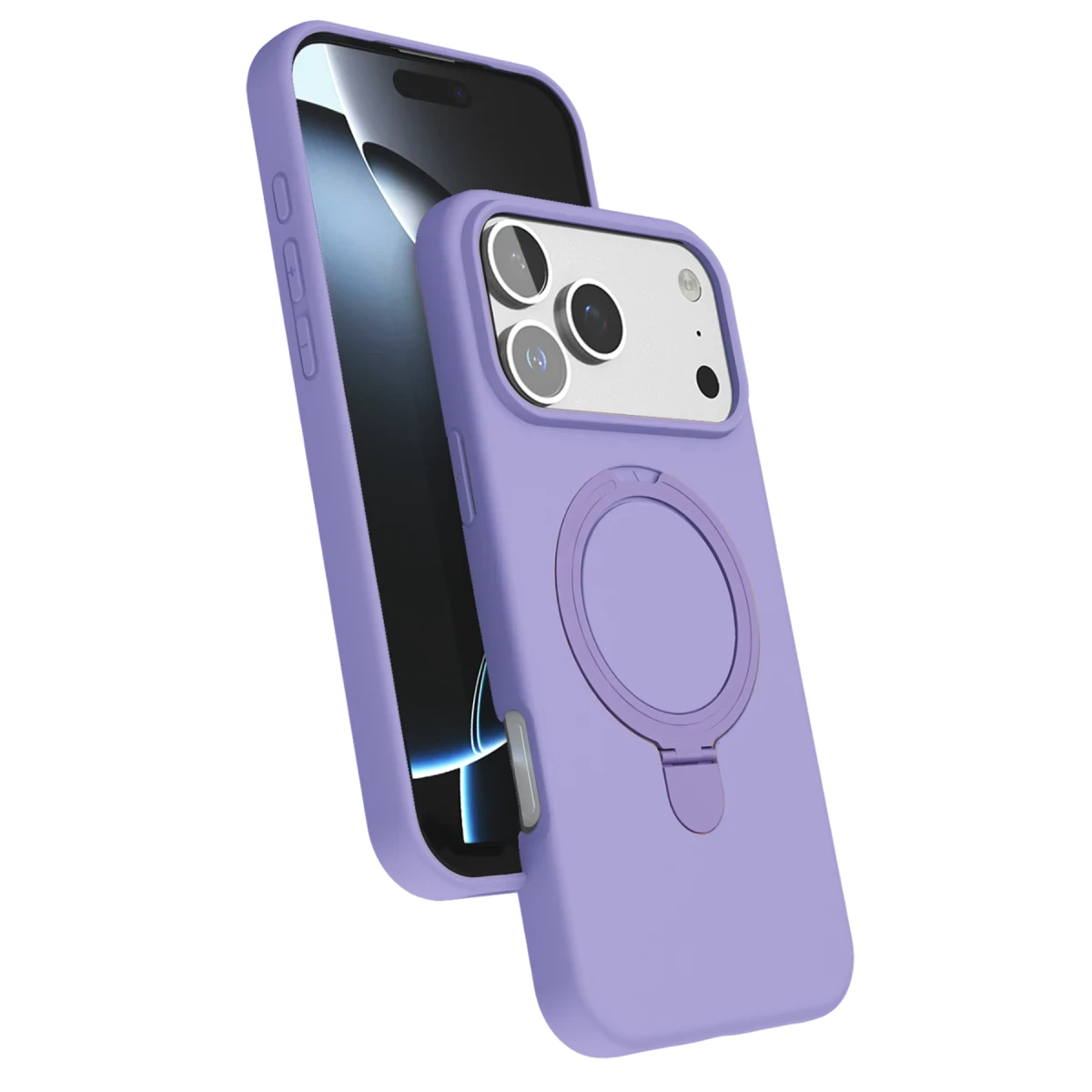 Apple iPhone 17 Pro Regal Magsafe Standlı Kapak - Lila