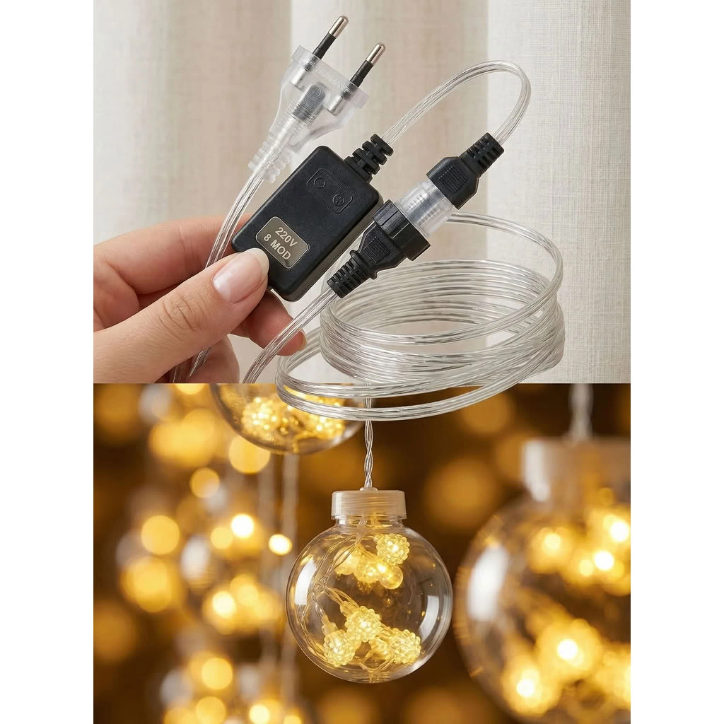 Dekoratif LED Işık 10'lu Set 3 Metre Gün Işığı