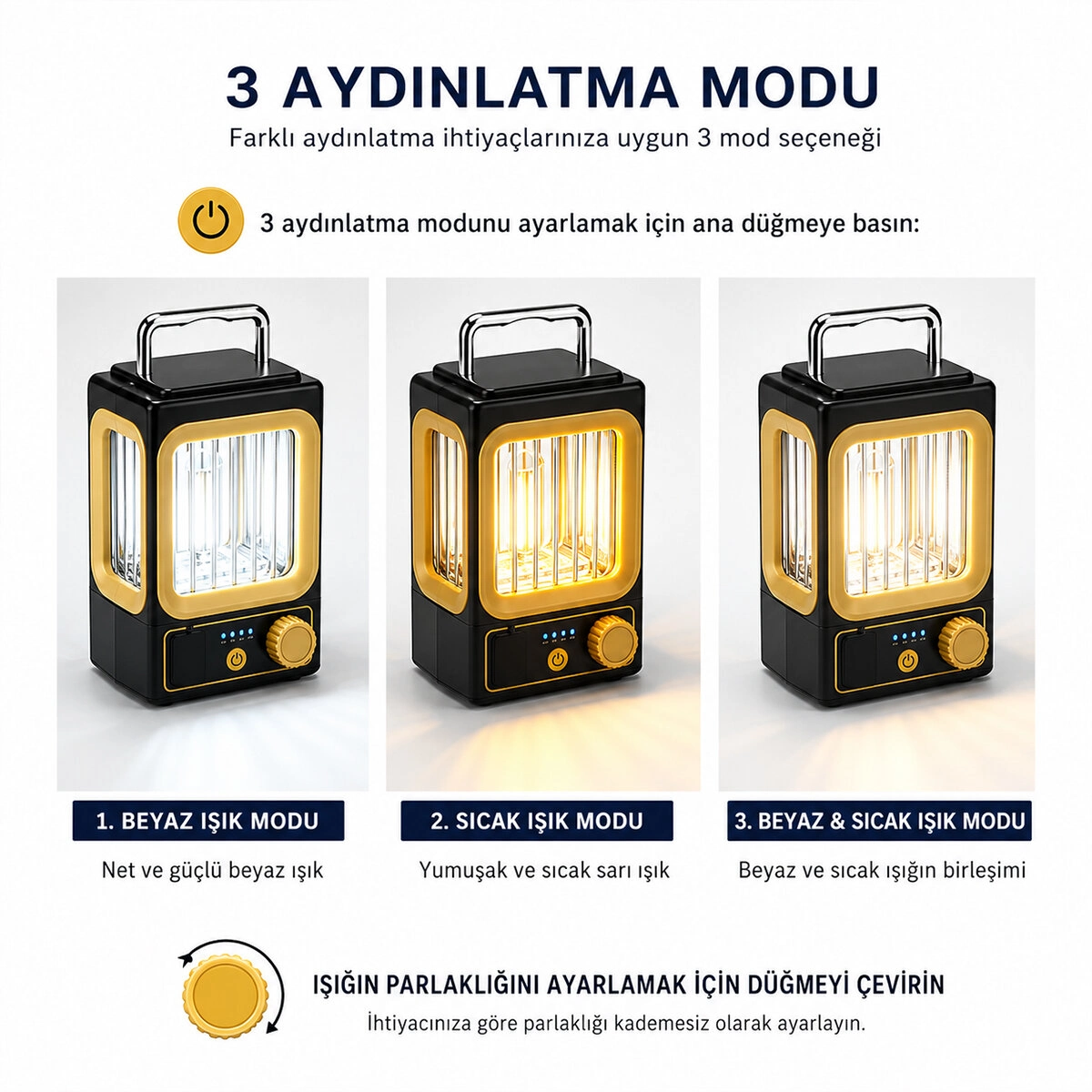 Güneş Enerjili USB Şarjlı Lamba 1500mAh Bahçe