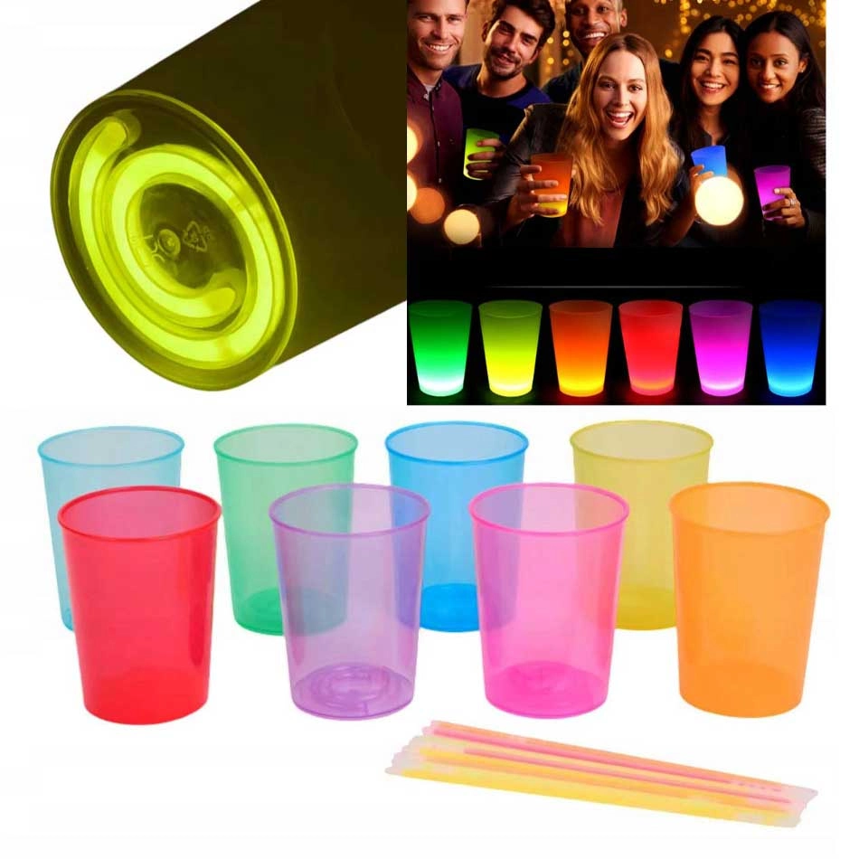 Eğlenceli Mega Glow Bardak Seti 8 Adet 8.5 x 10.5 cm