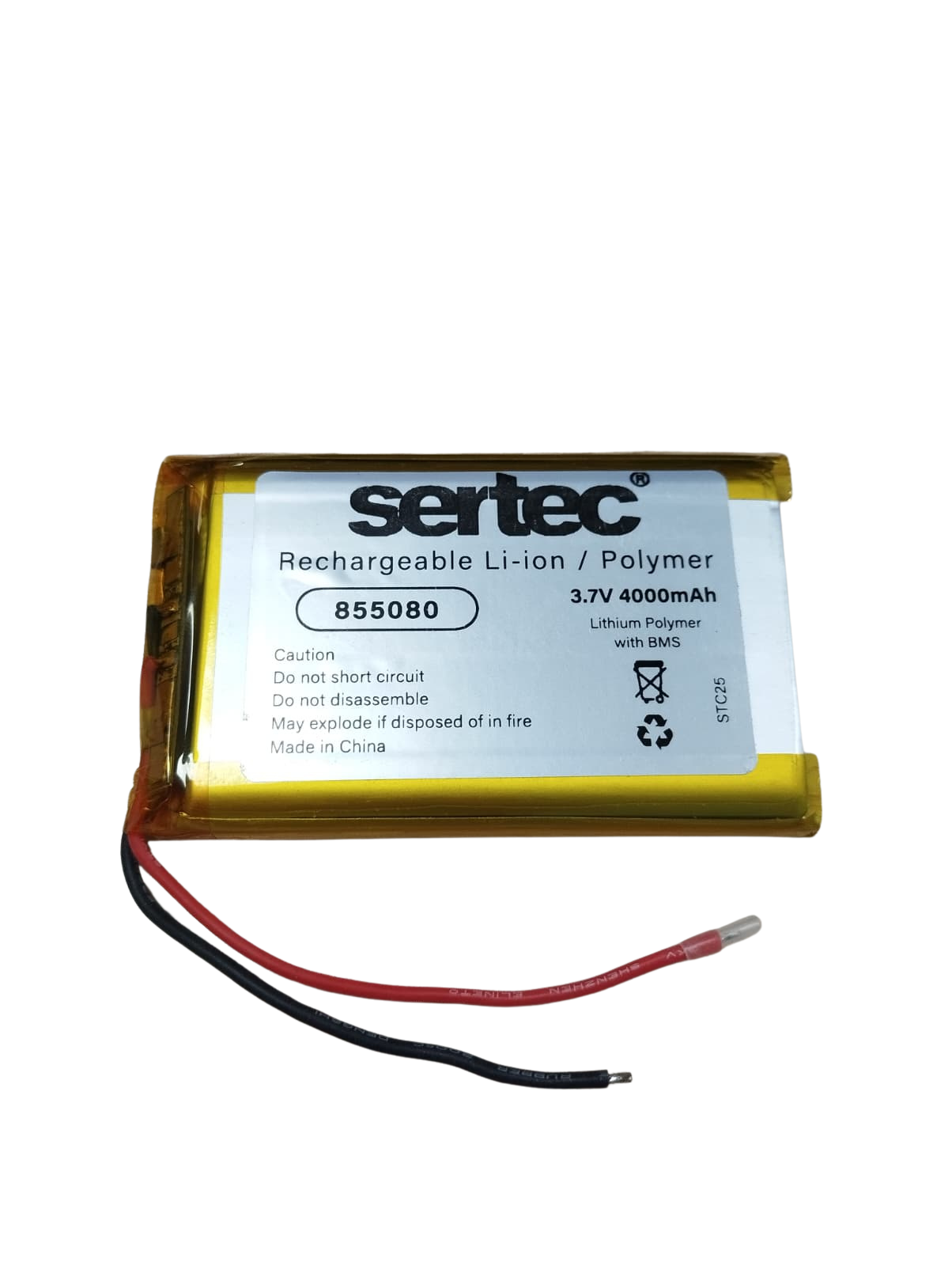 855080 3.7V 4000mAh Li-Polymer Pil (Devreli/1.5A)
