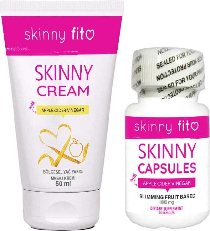 Skinnyfit Elma Sirkesi Ana Malzemeli Yaza Hazırlık Vücut Bakım Kremi + 30LU Kaps Seti