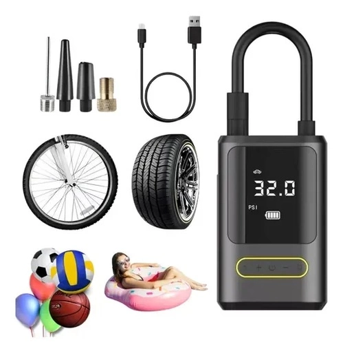Mini Kablosuz Oto Hava Kompresörü 4000mAh 150 PSI Acil Durum Lambası