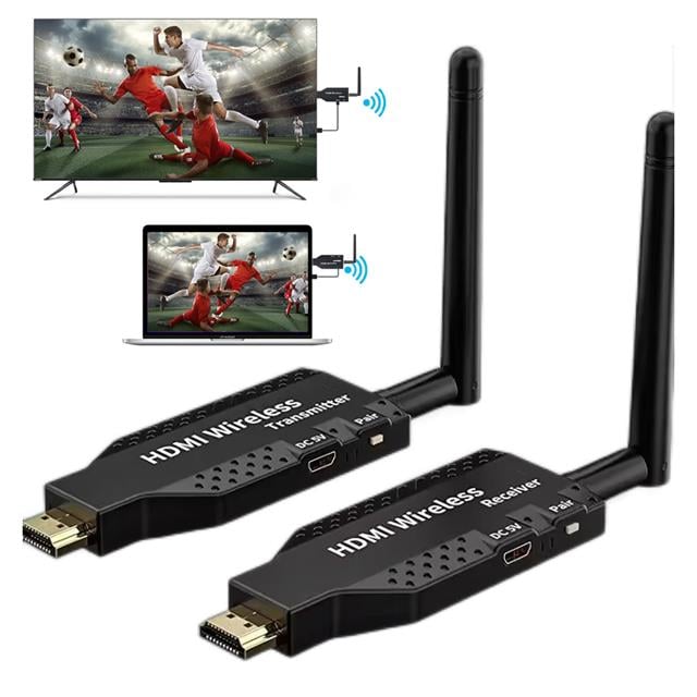 PM-19864 5.8G Kablosuz HDMI Görüntü Aktarıcı 50 Metre Wireless Uzatıcı