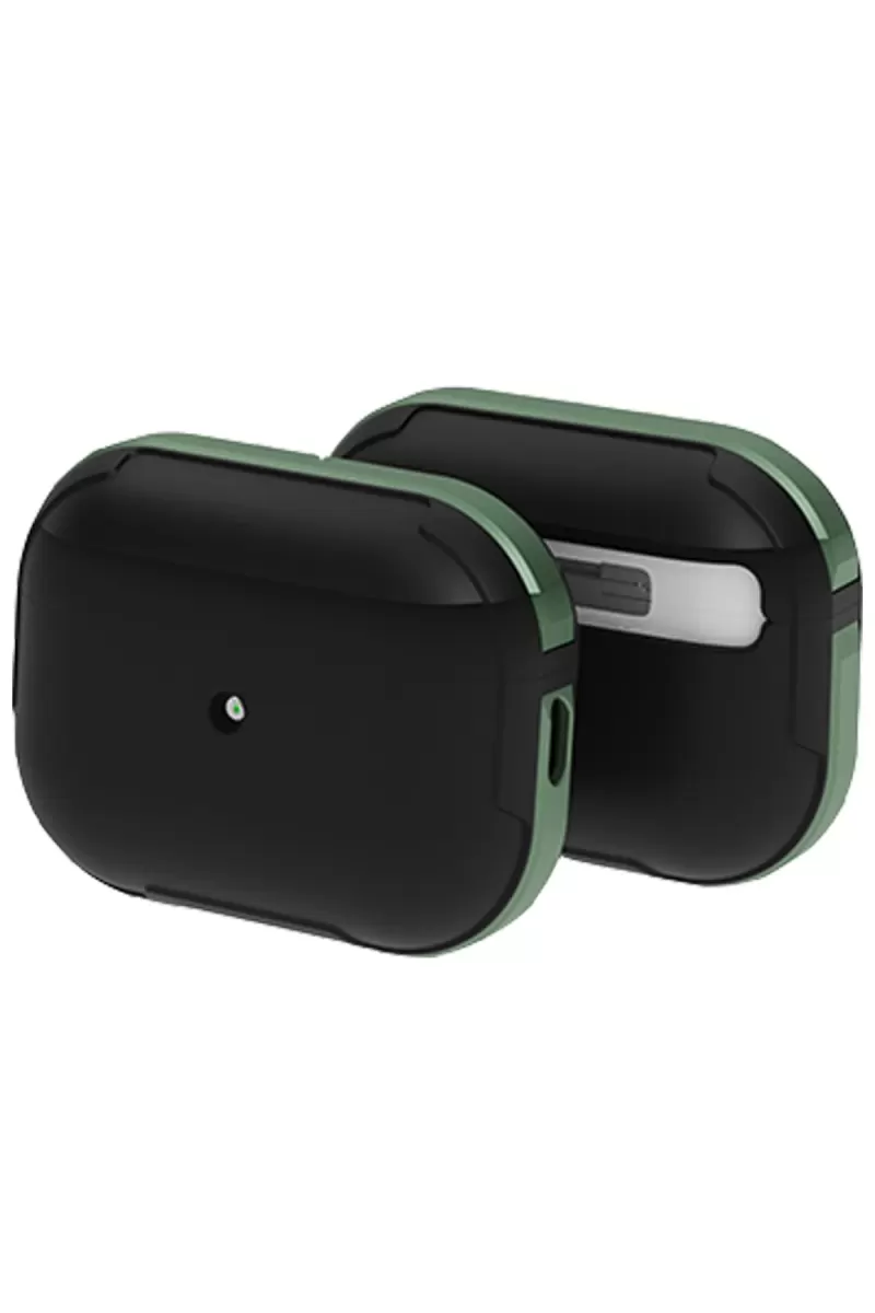 Movenchy Apple Airpods 3 (3.nesil) MO-A8 Armor Kılıf - Koyu Yeşil