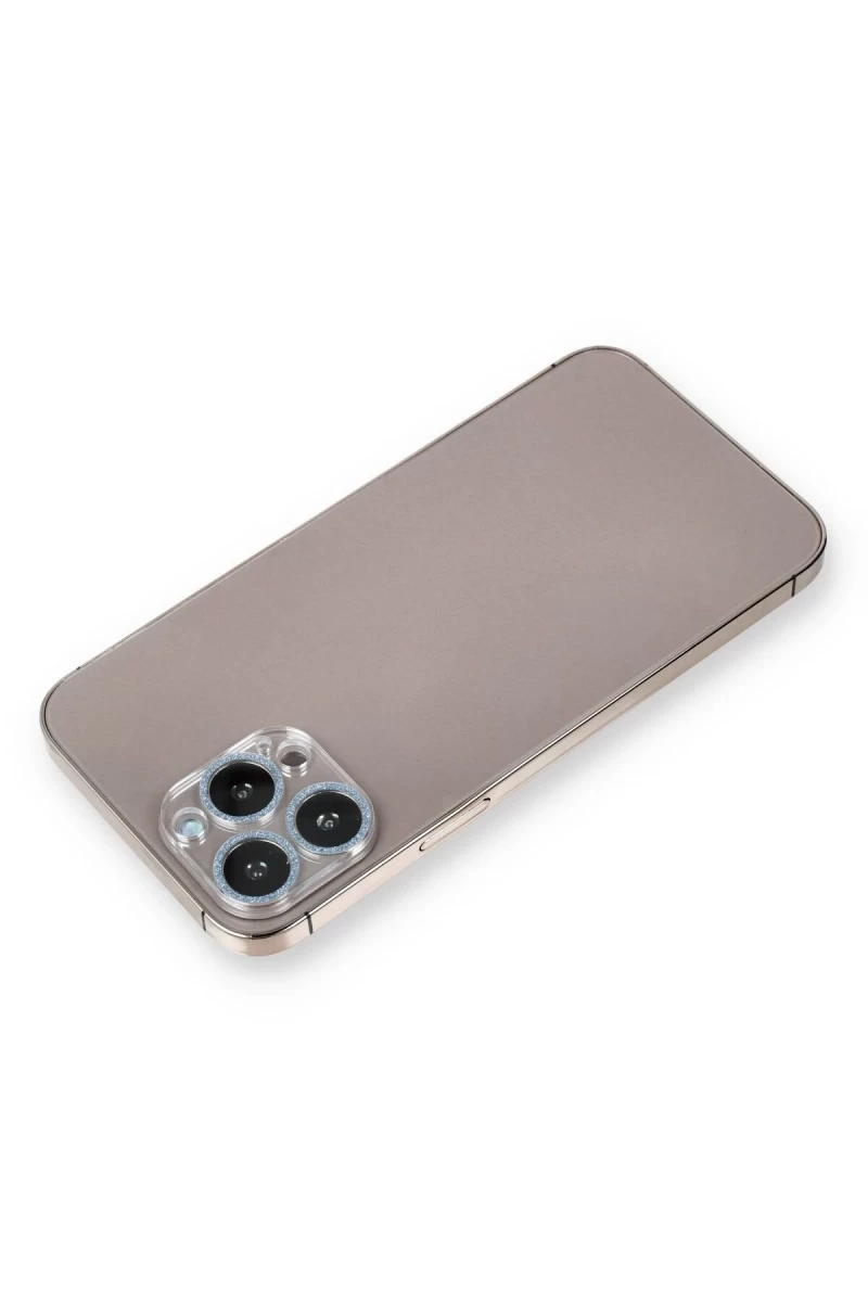 Apple iPhone 12 Pro Uyumlu Shine Kamera Lens Koruma Cam - Sierra Blue