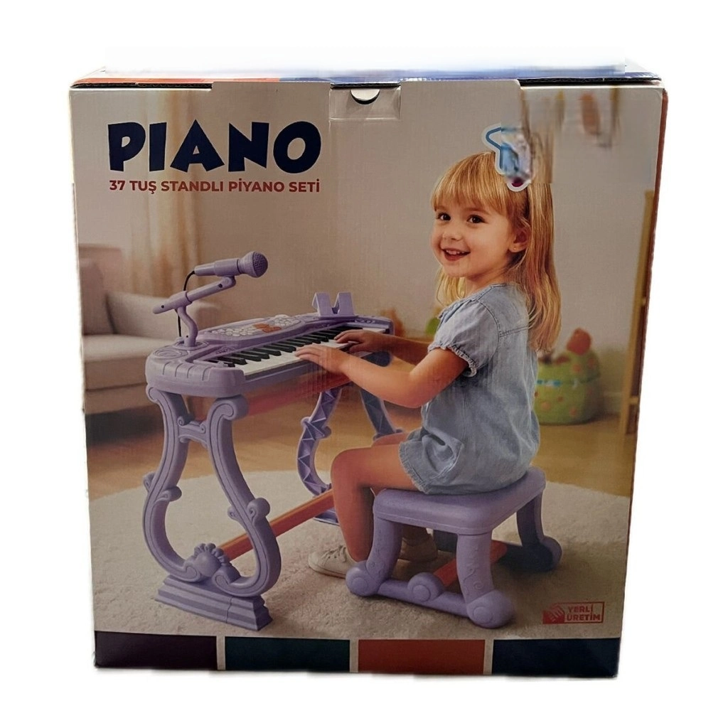 Lila Renkli 37 Tuşlu Piano Org - Eğlenceli Müzik Aleti