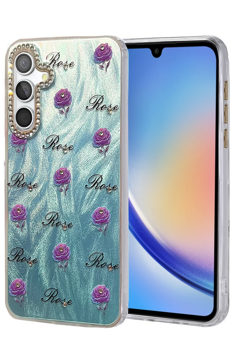 Samsung Galaxy A34 5G Uyumlu Kılıf Blade Aynalı Desenli Kapak - Desen 9