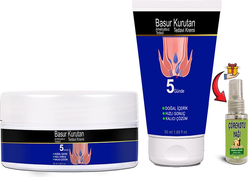 Basurkurutan Masaj Kremi 1erli Set E Vitaminli Aslanpençesi Kestane Hellebore Çiçek Esktarları (50 Ml) Tüp&kavanoz + Çörekotu Yağı