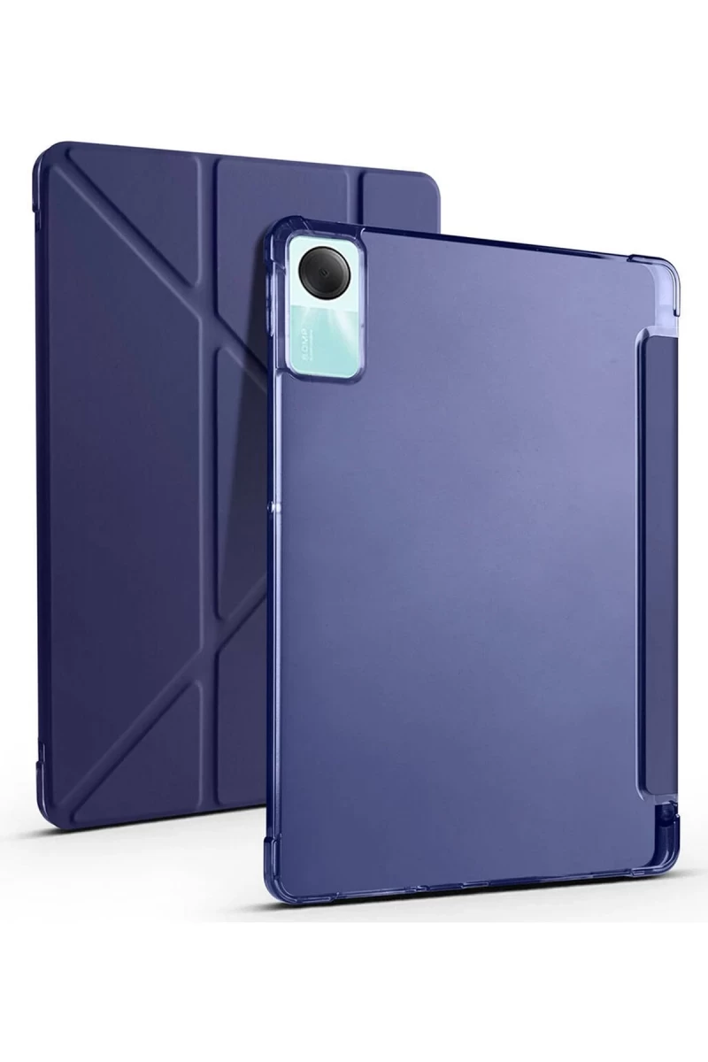 Xiaomi Redmi Pad SE 4G Uyumlu Kılıf Kalemlikli Mars Tablet Kılıfı - Lacivert