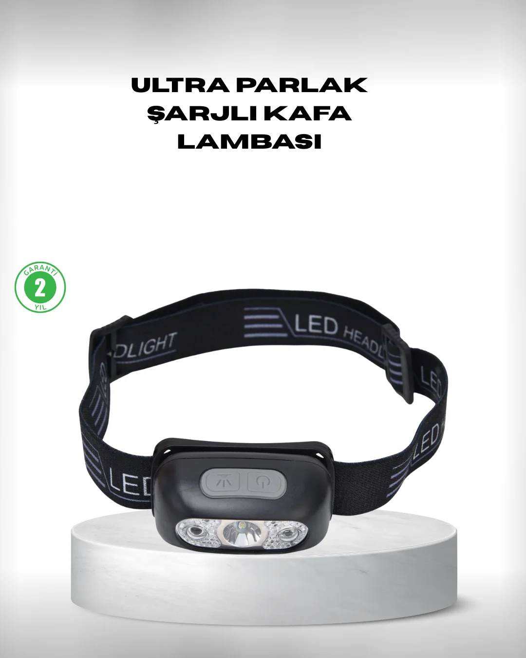 Gece Balıkçılığı İçin Ultra Parlak Şarjlı Kafa Lambası | 4 Işık Modu + USB Şarj