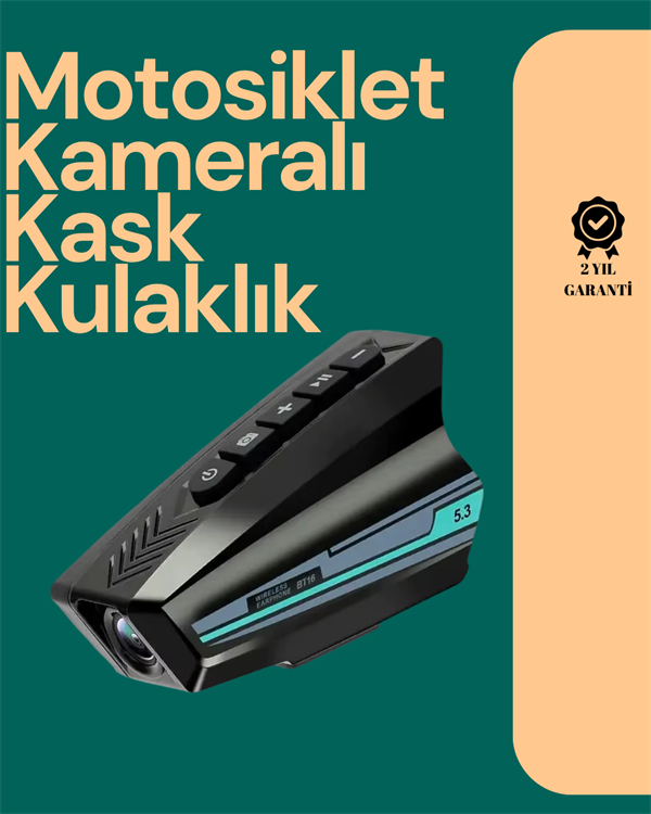 GoLook Destekli Motosiklet Kask Kamerası – 50 Saat Pil, Geniş Açı