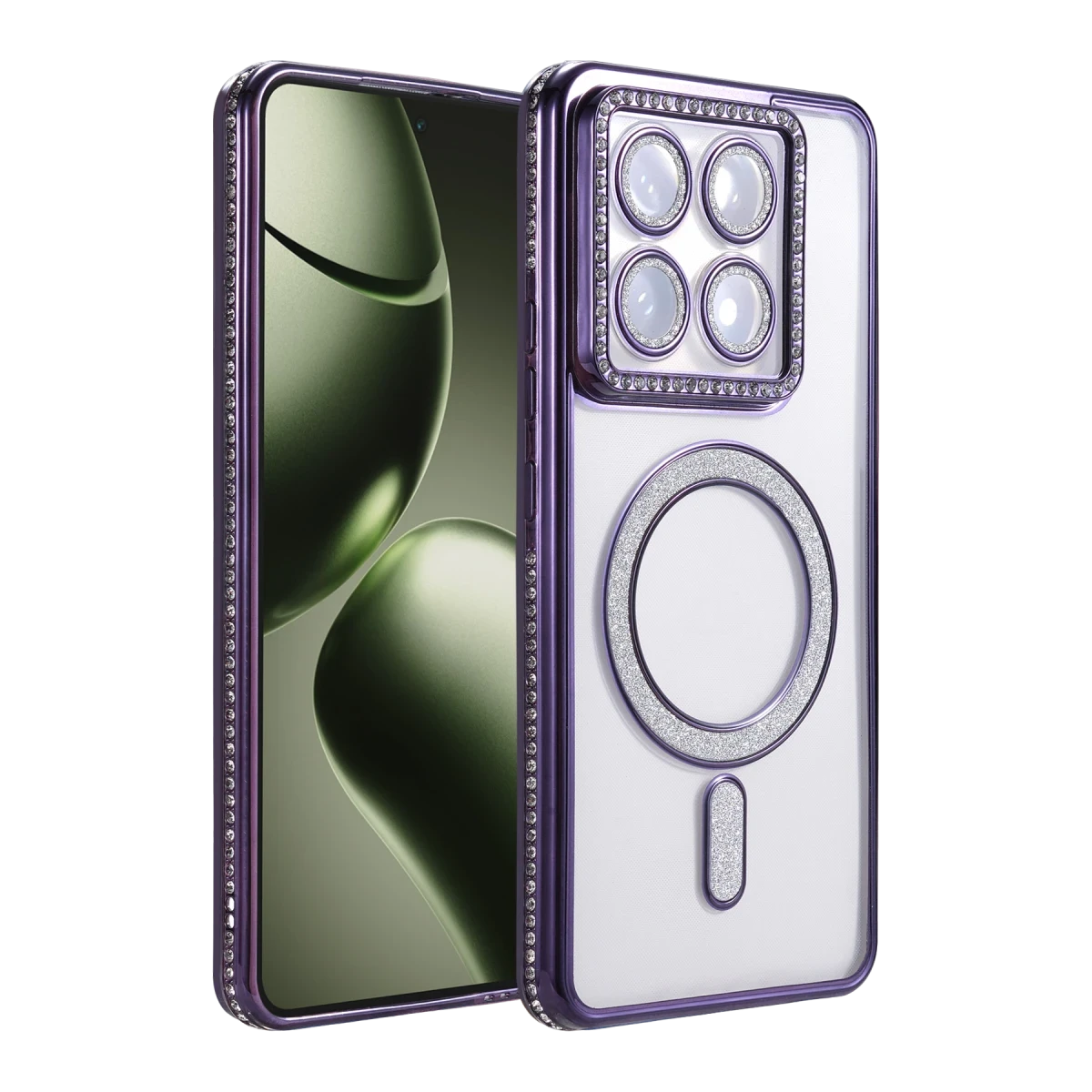 Xiaomi Mi 14T Pro Joke Simli Magneticsafe Kılıf - Derin Mor