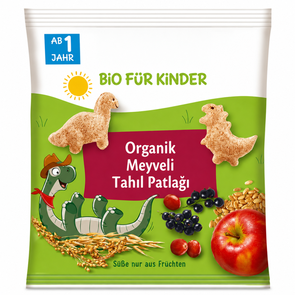 Organik Meyveli Tahıl Patlağı 30 Gr