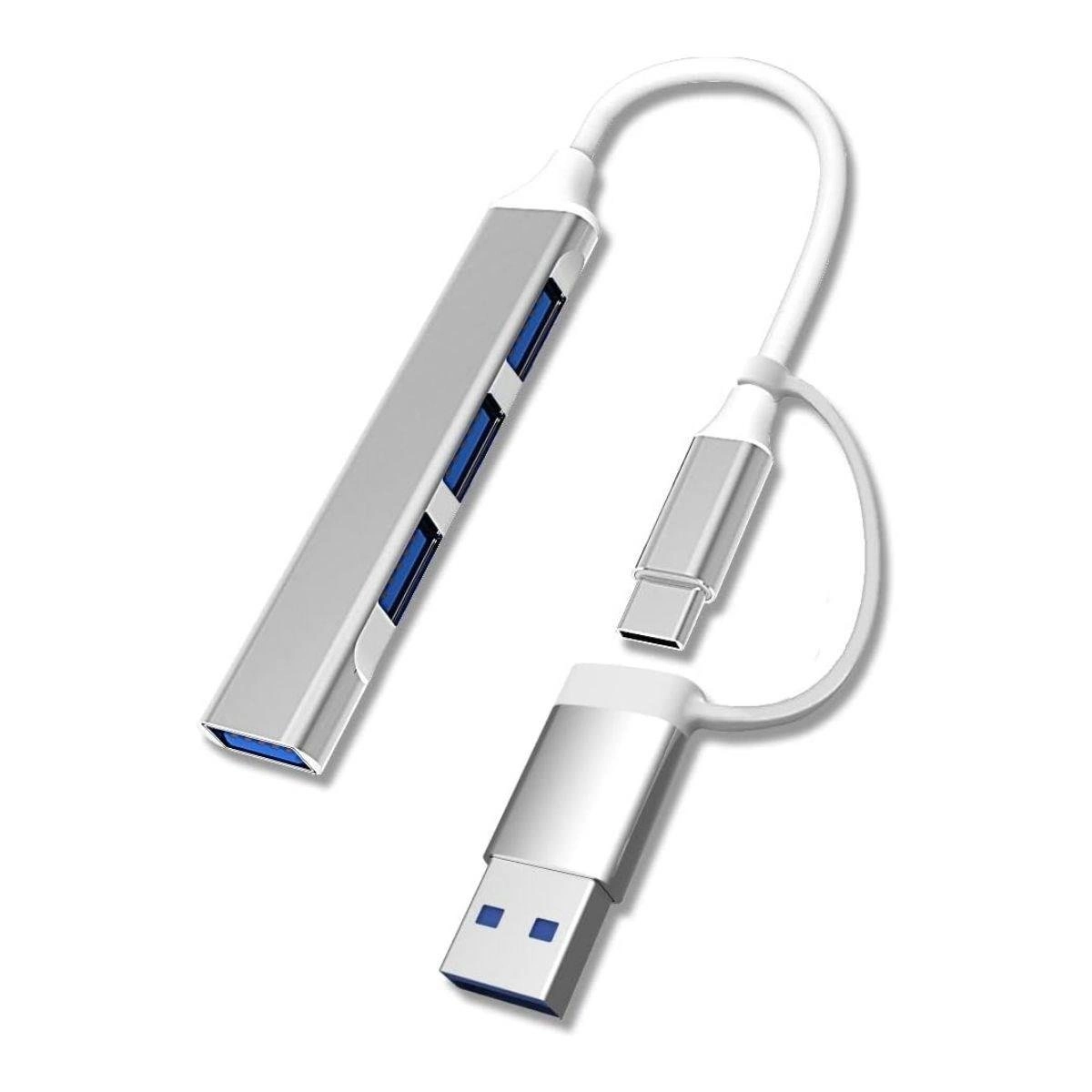 Ultra İnce Çoklu USB Adaptörü 4 Port TYPE-C Bağlantı İstasyonu