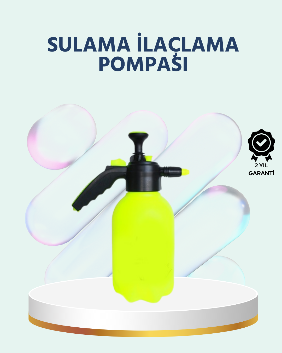Basınçlı El Pompası 2 Litre Bakır Nozul Ayarlı Jet ve Dağınık Atım