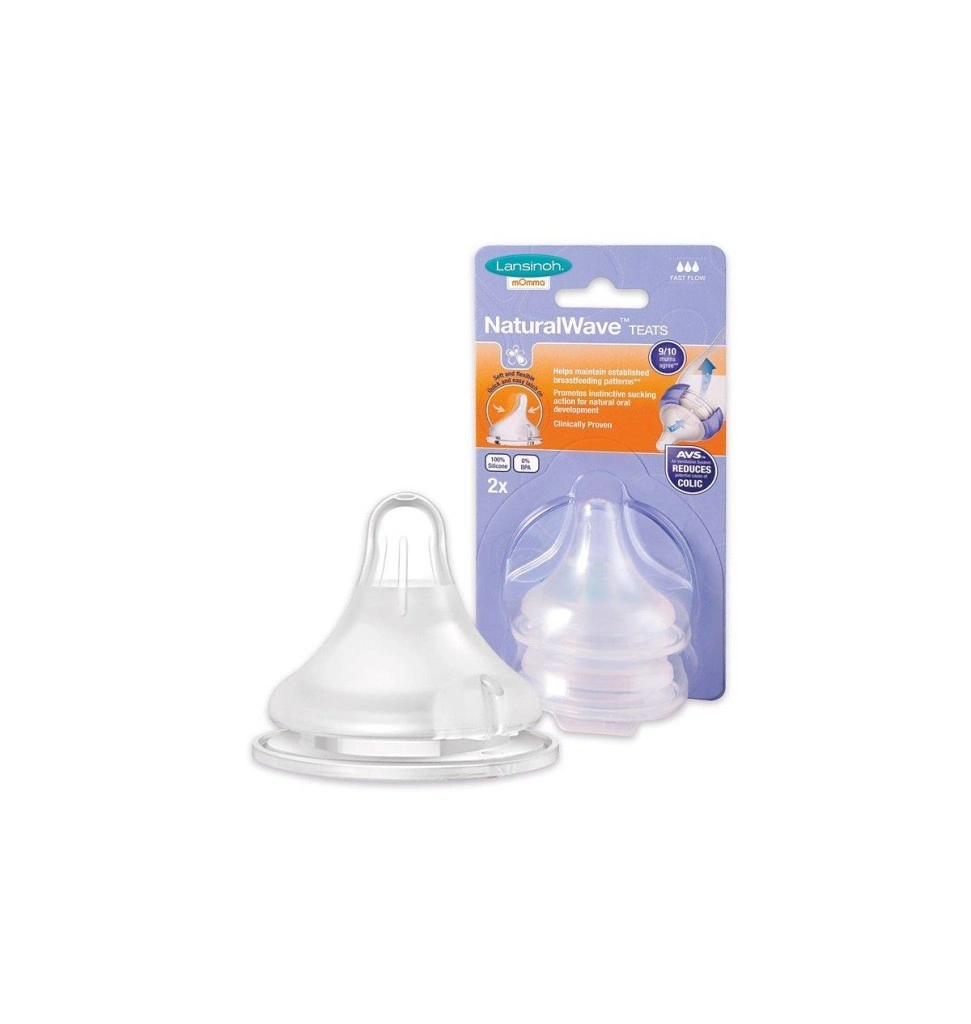 Orta Akış Natural Wave Biberon Emziği 2'li Set