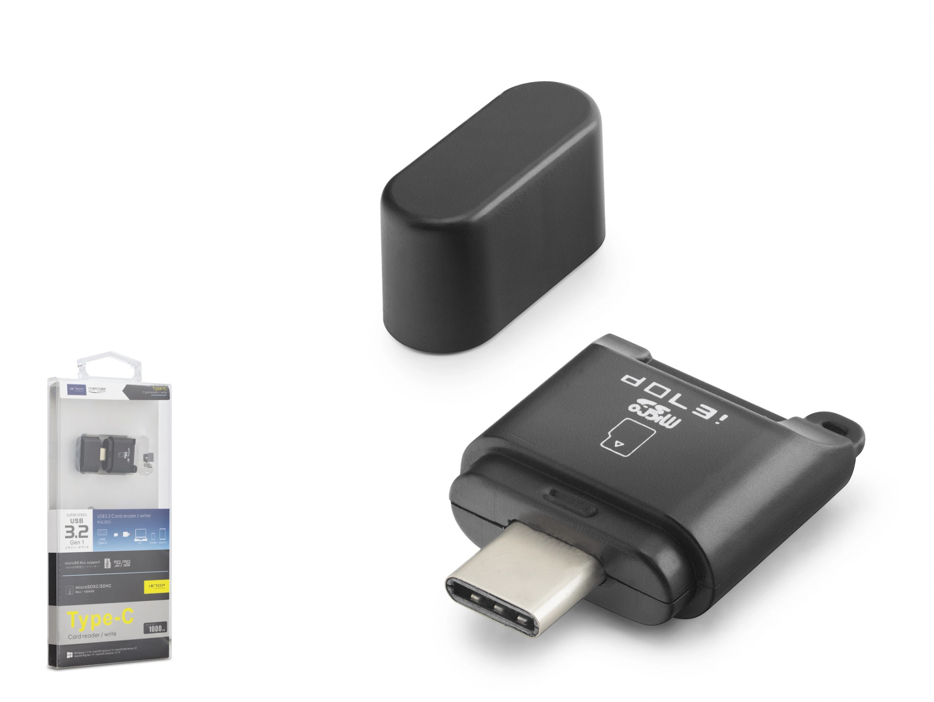 Kompakt Type-C Kart Okuyucu 5 Gbps MicroSD Uyumlu