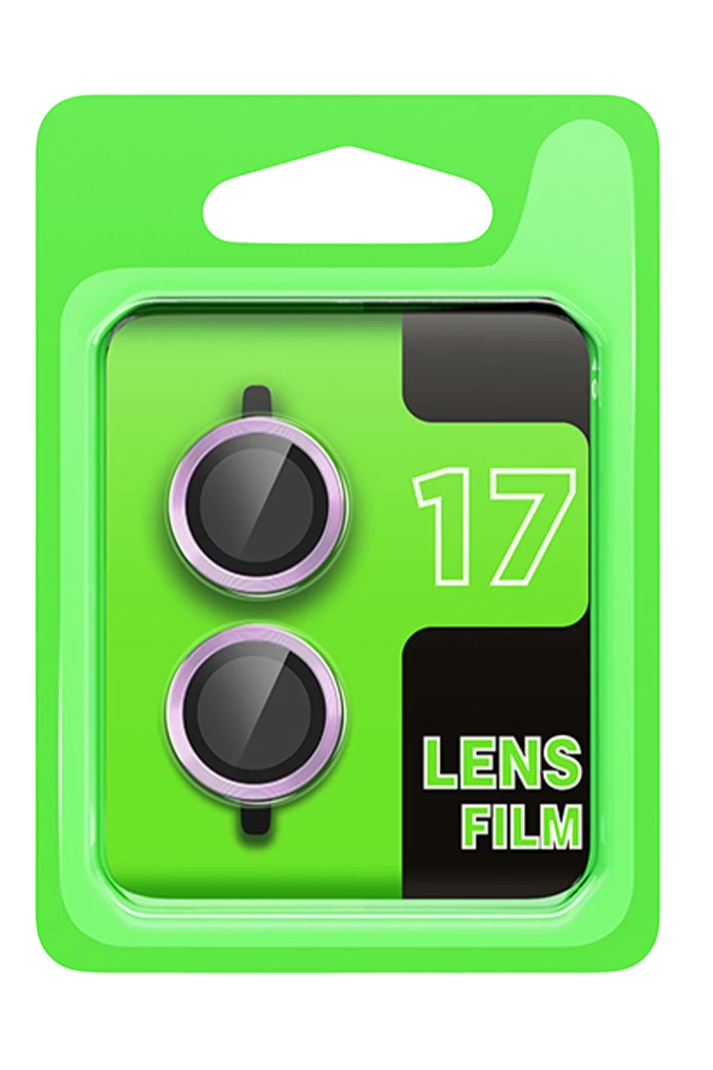 Apple iPhone 17 Uyumlu Raze Metal Kamera Lens - Açık Mor