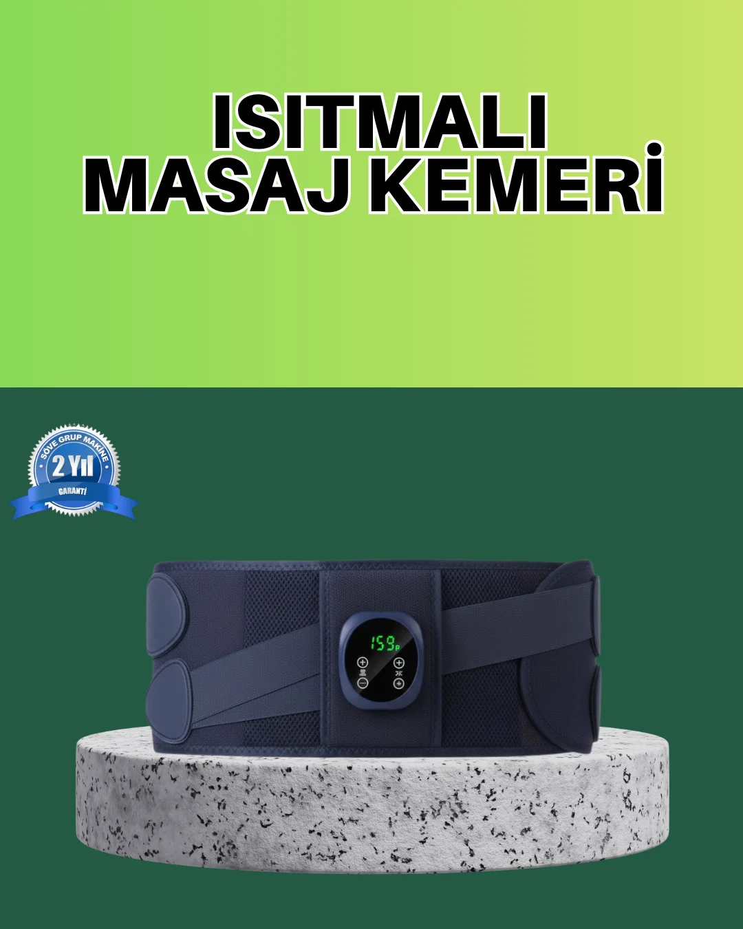 Titreşimli Masajlı Bel Kemeri Sessiz Çalışma 100 cm Bel Uyumlu