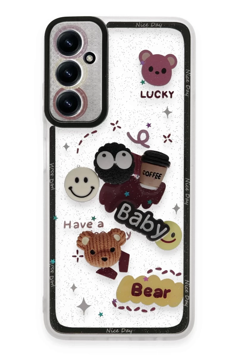 Samsung Galaxy A14 4G Uyumlu Kılıf Sweet Desenli Silikon Kapak - Sarı
