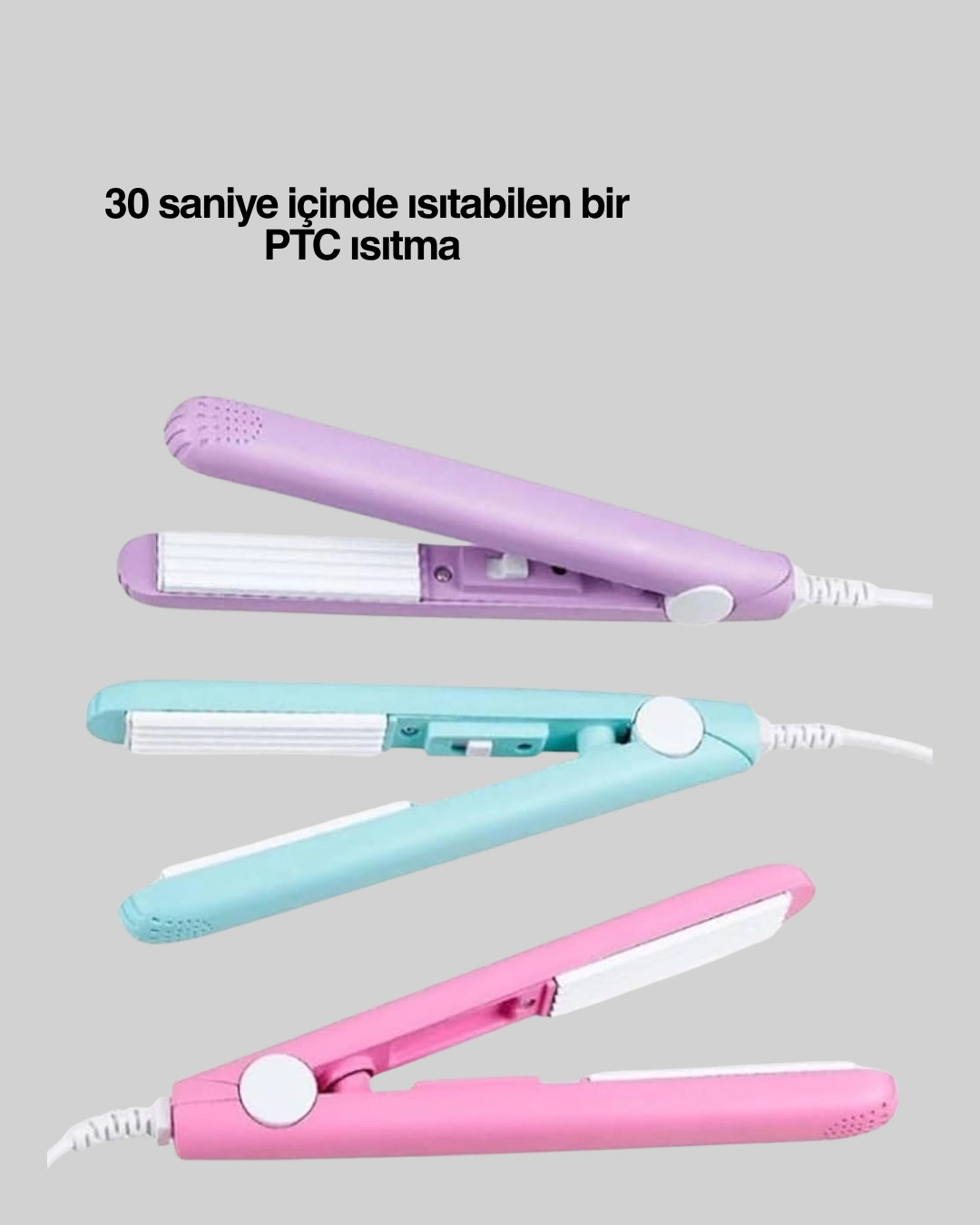 Çok Yönlü Bukle Maşası ve Düzleştirici 2'si 1 Arada