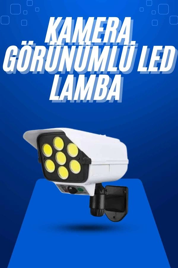 Güneş Enerjili Hareket Sensörlü Kamera Görünümlü Lamba