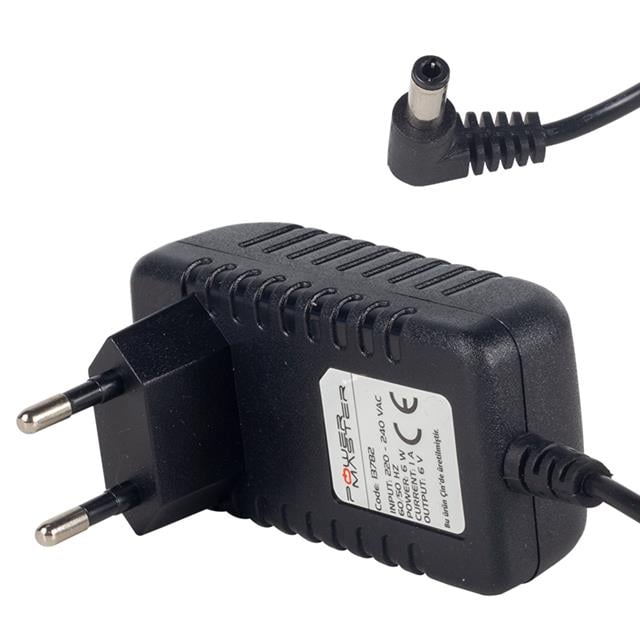 PM-13782 6 Volt - 1 Amper 5.5*2.5 Mm Uçlu Priz Tipi Adaptör