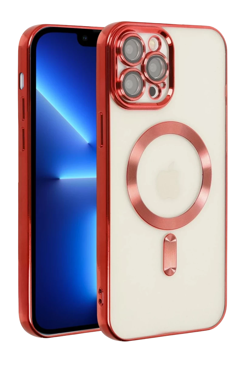 Apple iPhone 13 Pro Uyumlu Kılıf Kross Magneticsafe Kapak - Kırmızı