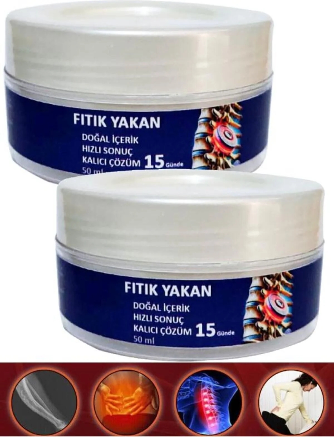 Süper Fıtık Yakan Masaj Bakım Kremi 50 ml x 2 Adet