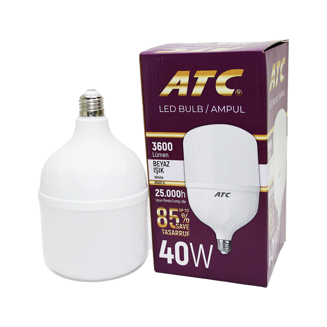 40W Torch Led Bulb Ampul Beyaz E27