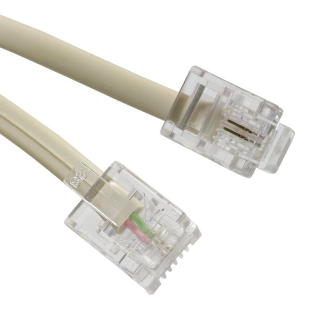 PM-5899 Hazır 2 Pin Soketli 10 Metre Telefon Hat Kablosu 6P/2C