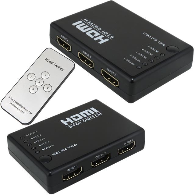 PM-8342 5 Giriş 1 Çıkış HDMI 2.0 4K@60Hz Switcher Toplayıcı Kumandalı