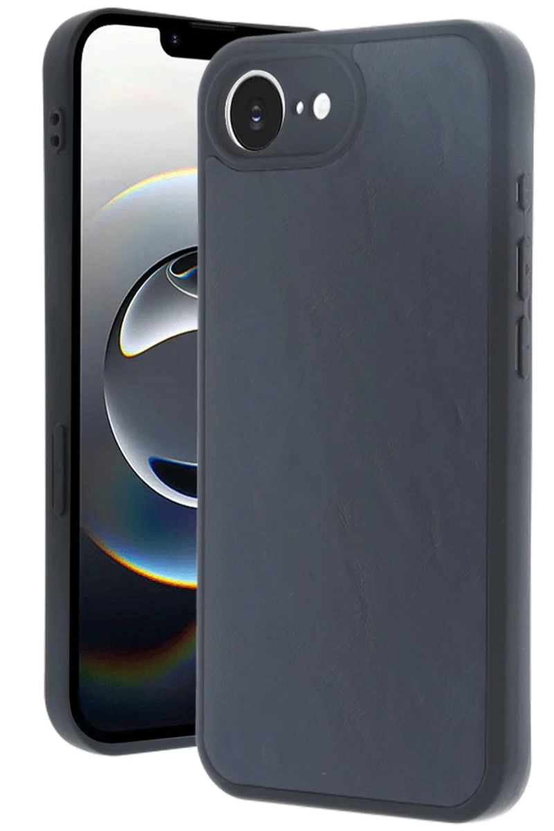 Apple iPhone 16E Uyumlu Kılıf Aras Deri Kapak - Lacivert