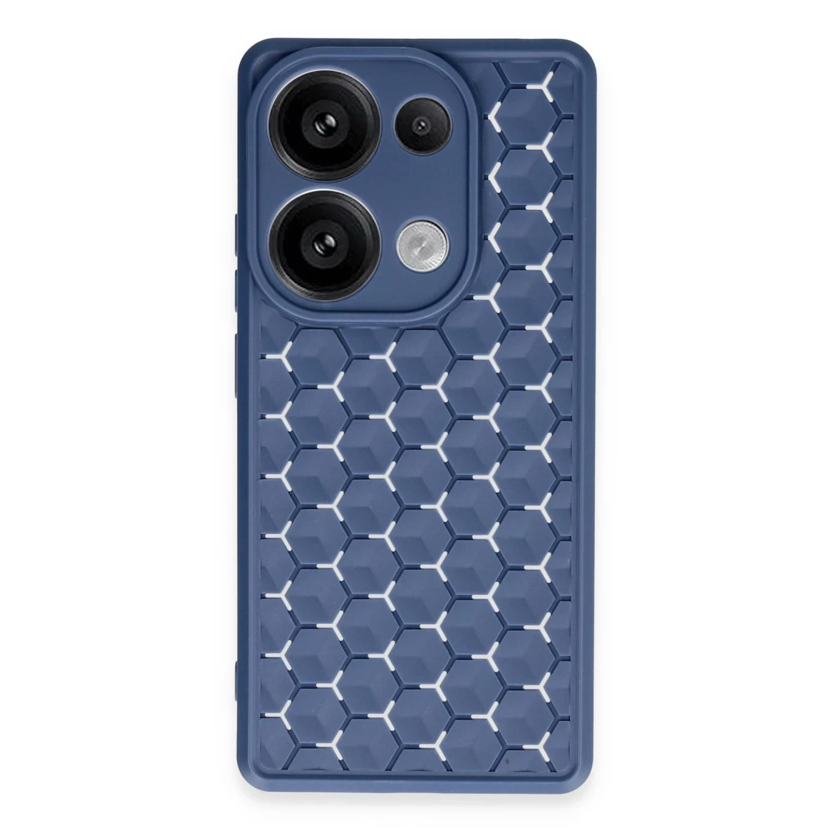 Xiaomi Redmi Note 13 Pro 4G Kılıf Petek Silikon Kapak - Lacivert