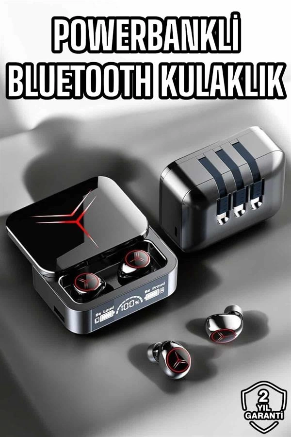 Bluetooth Bağlantılı Powerbanklı Kablosuz Kulaklık