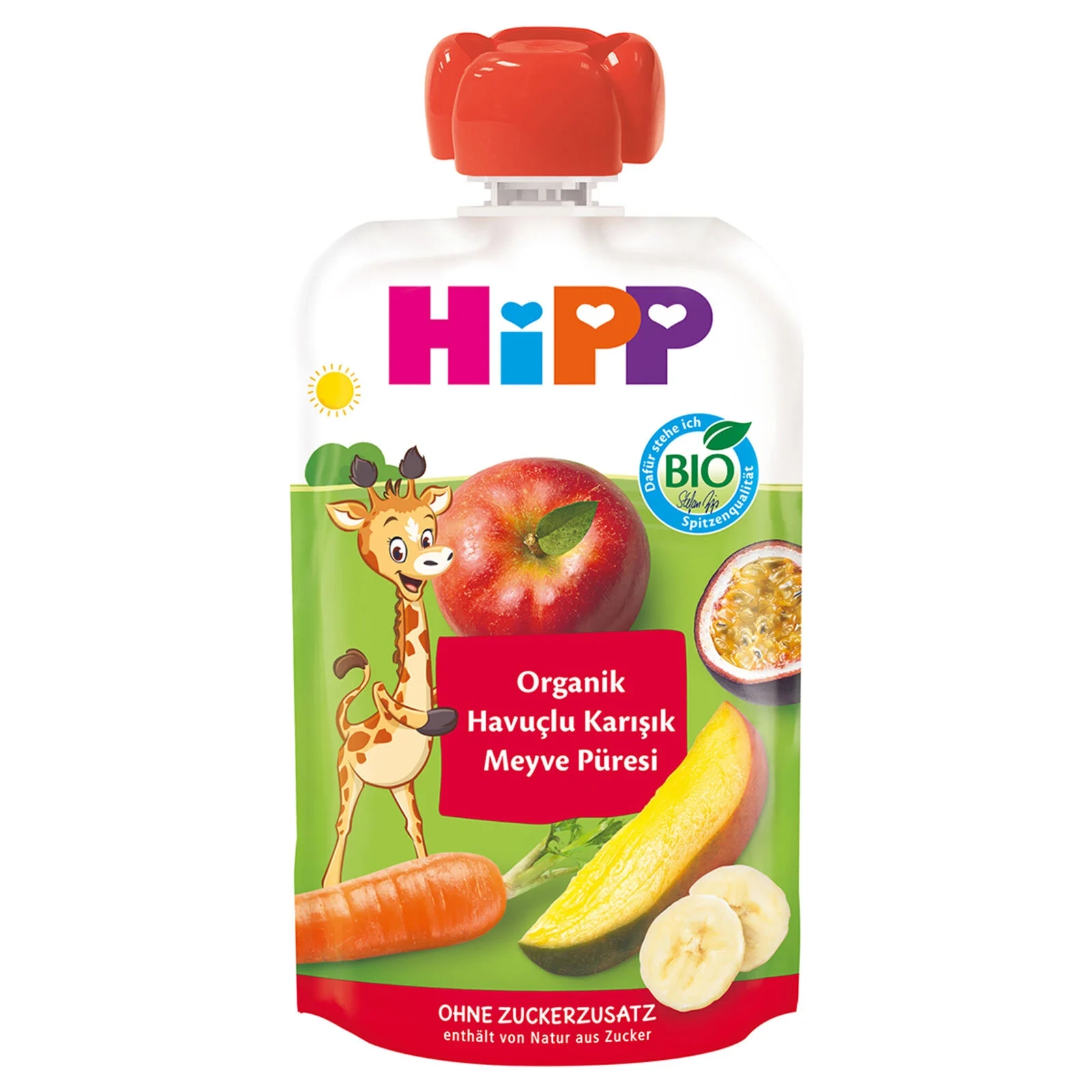 Besleyici Karışık Meyve Püresi 100 Gr Organik Havuçlu