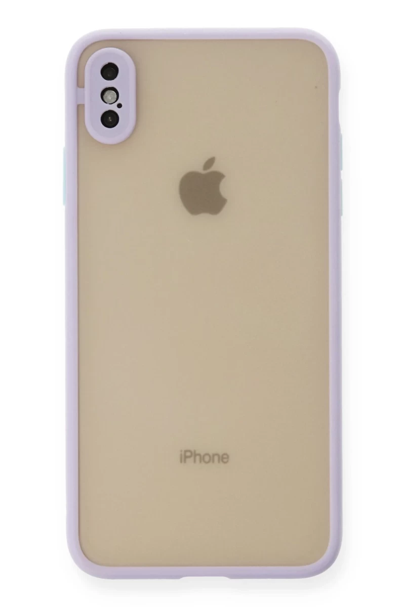 Apple iPhone XS Max Uyumlu Kılıf Montreal Silikon Kapak - Mor