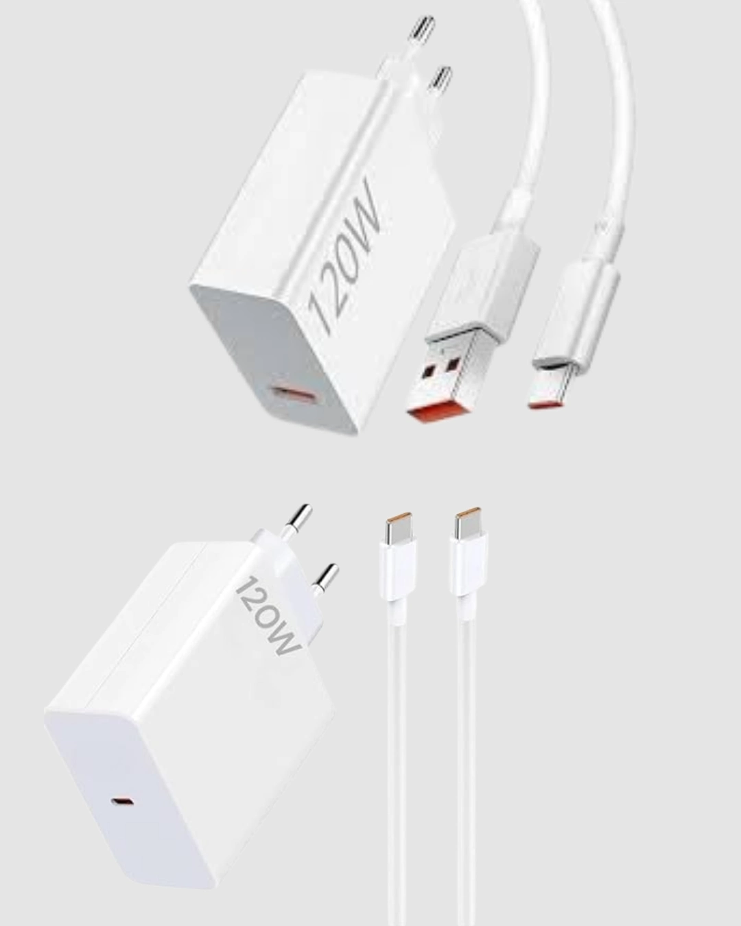 Hızlı Şarj Adaptörü 120W Type-C Kablolu Ev Ofis Kullanımı
