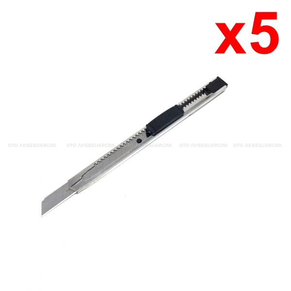 Metal Dar Maket Bıçağı İnce Falçata 9mm 5 Adet