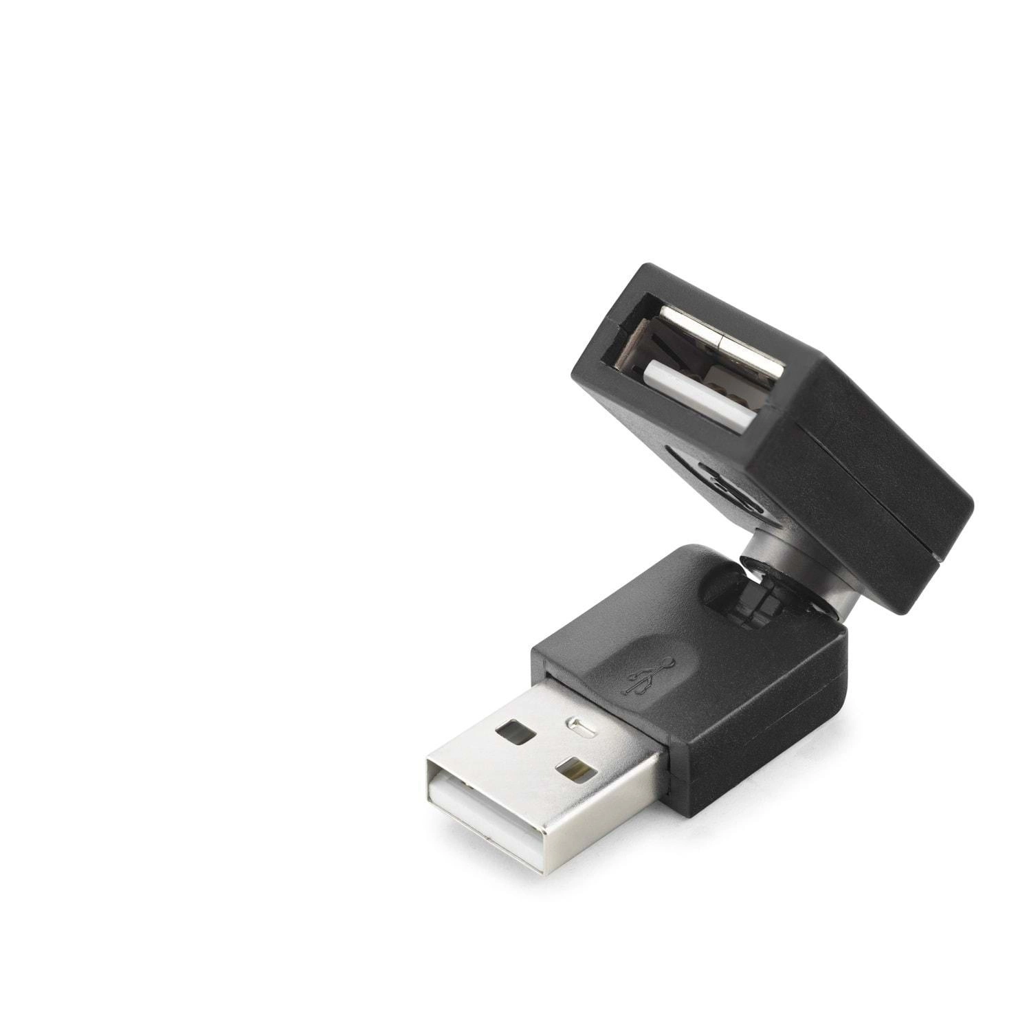 Mafsallı USB Çevirici Adaptör Siyah USB 2.0 3.0 Uyumlu