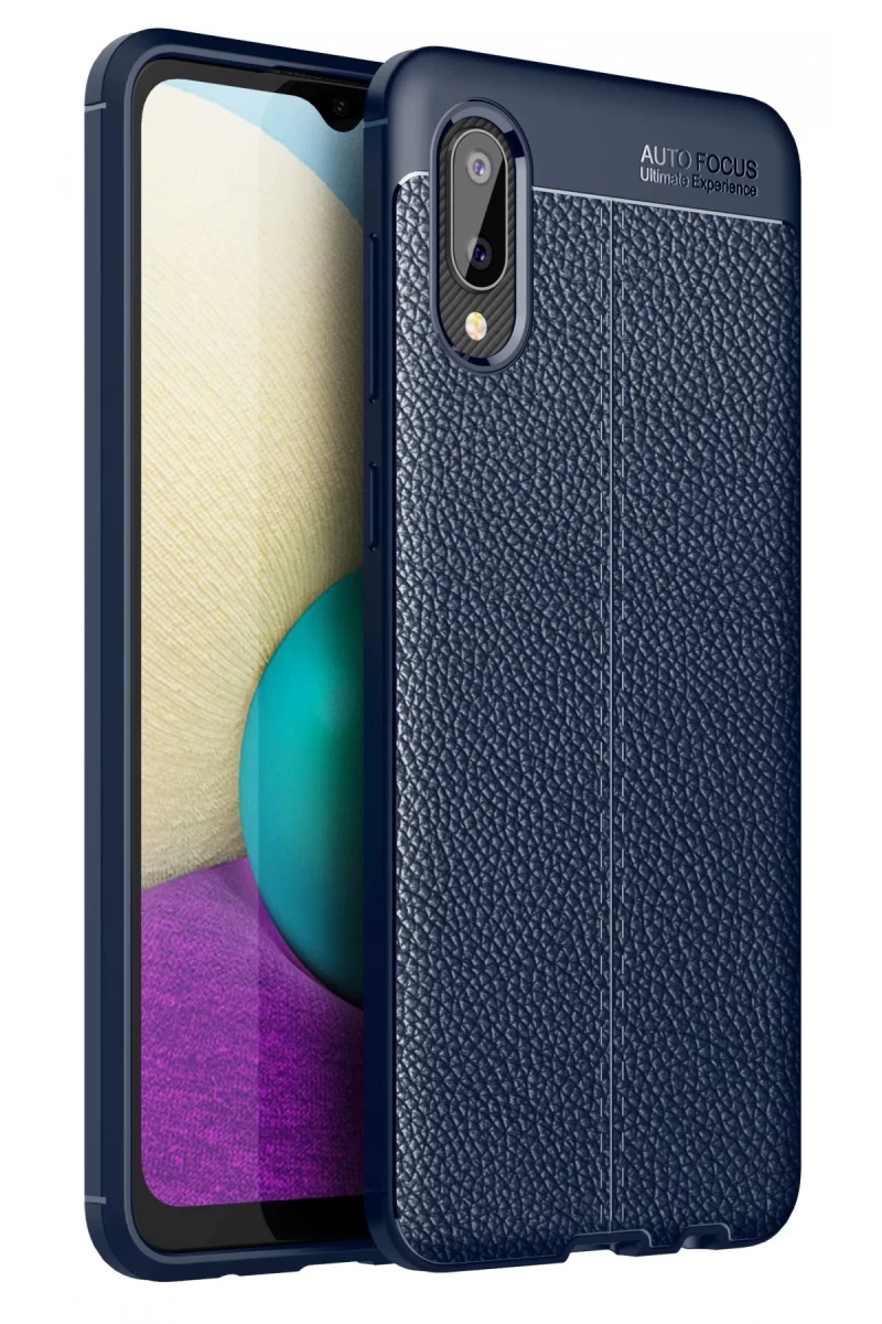 Samsung Galaxy A02 Uyumlu Kılıf Auto Focus Kapak - Lacivert