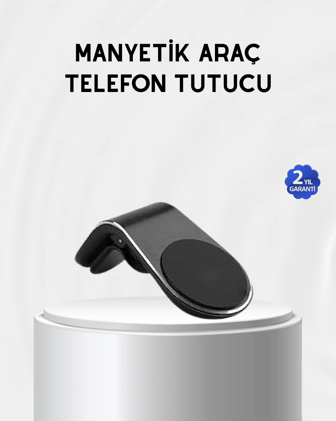 Araç İçi Manyetik Telefon Tutucu Güçlü Klipsli ve 360 Derece Ayarlanabilir