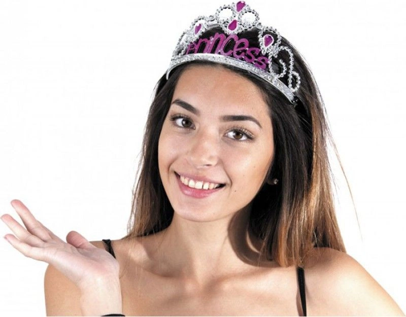Eğlenceli Gümüş Renk Prenses Tacı 60 cm Parti Kutlamaları İçin