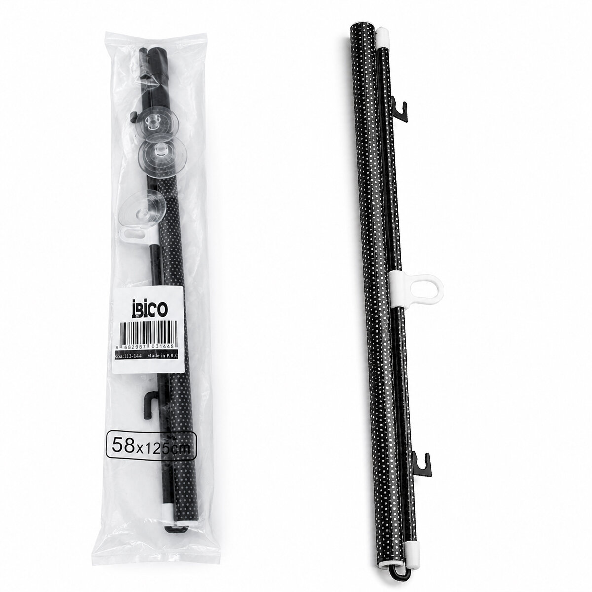 58X125CM Oto-araç - Ev - Ofis Cam Paneli Güneşlik Pvc Perde Makaralı Aç-kapa Vantuzlu Montaj