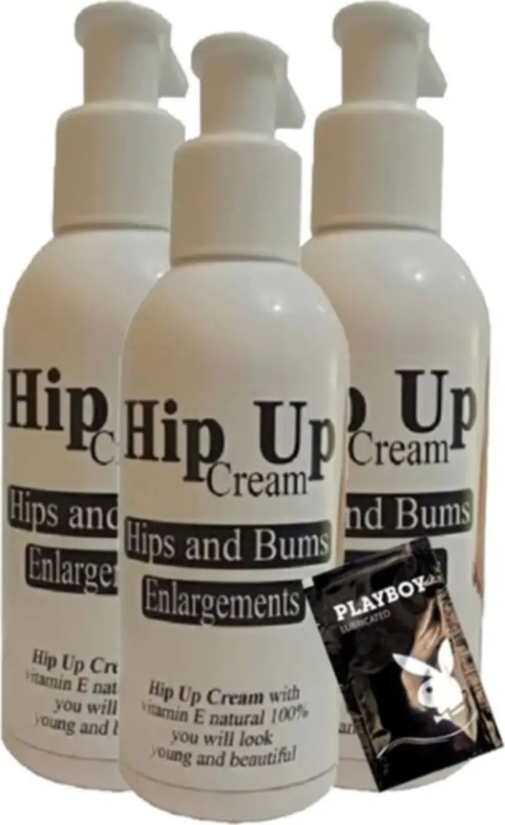 Hip Up 120 ml 3 Adet Birden Kremi + 1 Hediye Jel